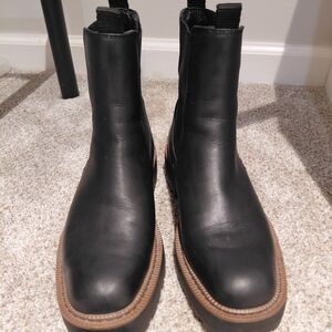 Black Leather Sam And  eden Boots Size Womans 6